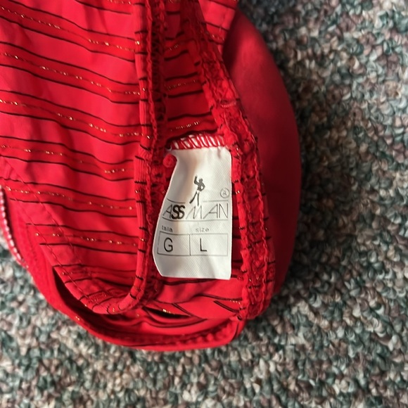 Vintage red men thong, Large - Picture 4 of 4